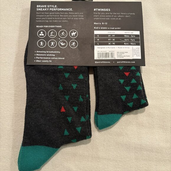 Pair of Thieves Dad & Kid Matching Holiday Socks - Picture 2 of 3